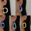 new acrylic geometric print pendant earringspicture7