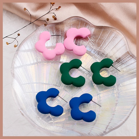 new acrylic flower women's c-shaped earrings wholesale's discount tags
