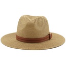 New spring and summer yellow belt accessories straw hat jazz hatpicture6