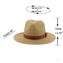 New spring and summer yellow belt accessories straw hat jazz hatpicture10
