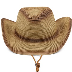Nuevo sombrero de paja de vaquero occidental para deportes al aire libre, sombrero de copa para montañismo, sombrero plegable