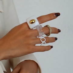 fashion ring set acrylic creative irregular ring wholesale