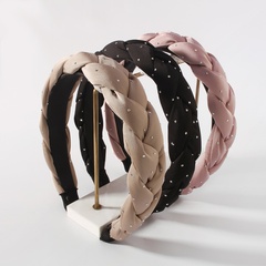 simple fashion creative twist braid diamond fabric headband female