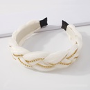 fashion geometric claw chain simple twist braid rhinestone fabric headbandpicture7