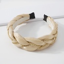 fashion geometric claw chain simple twist braid rhinestone fabric headbandpicture8