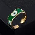 fashion copperplated real gold dripping oil enamel heartshaped open ringpicture13