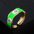 fashion copperplated real gold dripping oil enamel heartshaped open ringpicture18