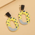 new acrylic geometric print pendant earringspicture14