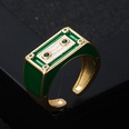 fashion copper drip oil enamel plated real gold robot creative tail ringpicture12