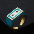 fashion copper drip oil enamel plated real gold robot creative tail ringpicture13