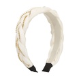 fashion geometric claw chain simple twist braid rhinestone fabric headbandpicture11