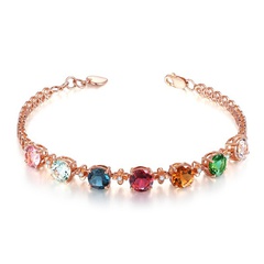 new candy tourmaline bracelet micro-set colorful crystal women's bracelet