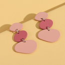 Nouvelles boucles doreilles pendantes en acrylique de couleur contrastante  coutures gomtriquespicture14