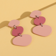 Nouvelles boucles doreilles pendantes en acrylique de couleur contrastante  coutures gomtriquespicture17