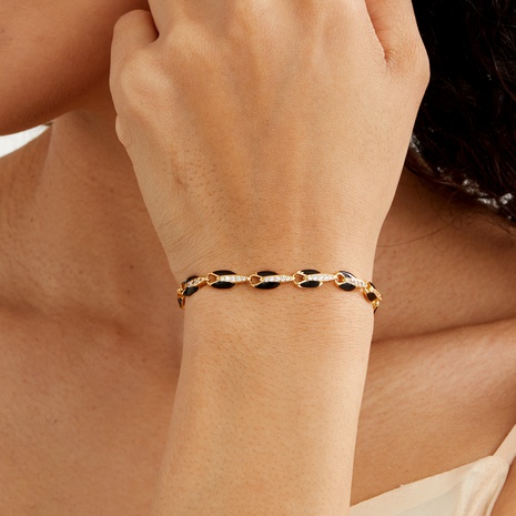 Bracelet de chaîne de couture plaqué or 18 carats en cuivre de mode 2022's discount tags