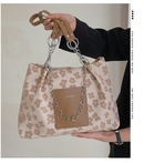 2022 new largecapacity women39s bag fashion canvas flower bag oneshoulder student commuter tote bagpicture6
