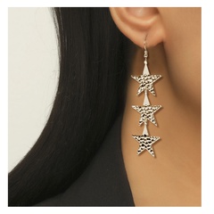 boucles d'oreilles pendantes étoiles à long pompon à la mode