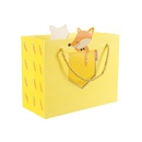 GeschenkEinkaufstasche der GrohandelskarikaturTiermusterKinder Tagesnetter gelber kleiner Fuchs der PapiergeschenkTasche faltetpicture10