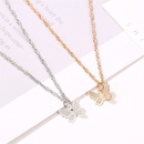 fashion geometric butterfly pendent twist chain copper necklace femalepicture7