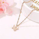 fashion geometric butterfly pendent twist chain copper necklace femalepicture8