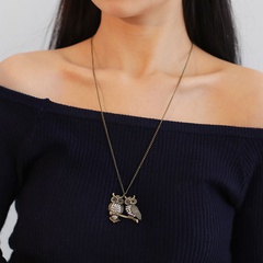 fashion retro owl alloy necklace female exotic style jewelry