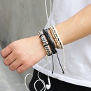 Fashion beaded multilayer combination adjustable leather handwoven braceletpicture6