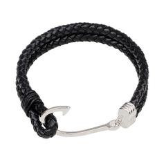 Fashion new woven bracelet hook double leather jewelry wholesale