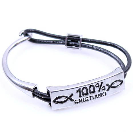 Bracelet de bijoux en alliage d'accessoires de bracelet en cuir de mode's discount tags