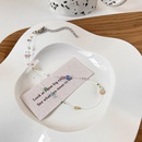 fashion geometric beaded invisible fishing line double layered transparent necklacepicture9