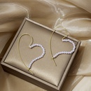 Boucles doreilles mignonnes simples de perle en forme de coeur de modepicture7