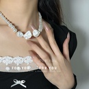 retro irregular size pearl fashion splicing collarbone chain necklacepicture6