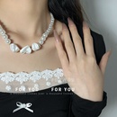 retro irregular size pearl fashion splicing collarbone chain necklacepicture8