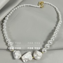 retro irregular size pearl fashion splicing collarbone chain necklacepicture9
