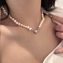 Baroque specialshaped pearl geometric heart clavicle chain femalepicture6