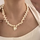Baroque specialshaped pearl geometric heart clavicle chain femalepicture7