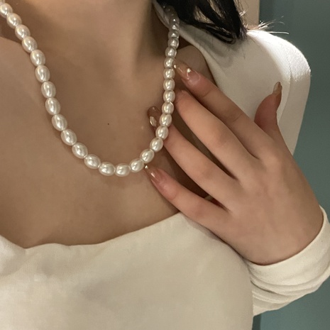 Pearl necklace female summer fashion retro necklace wholesale's discount tags