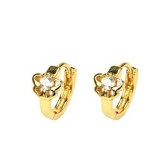 Simple spring style butterfly copper micro zircon gold-plated ear bone buckle