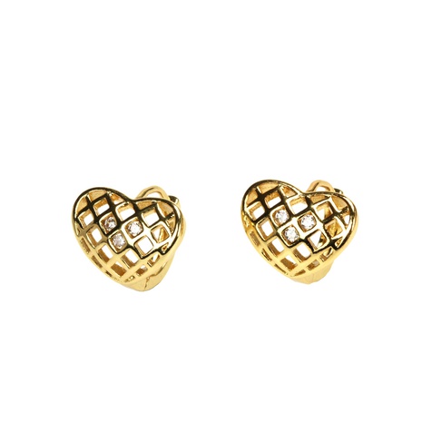 Mode géométrique coeur maille cuivre diamant oreille os accessoires en gros's discount tags