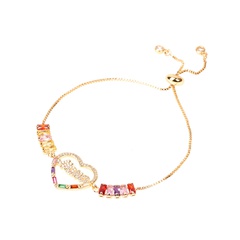 Fashion MAMA copper inlaid colorful zirconium jewelry bracelet