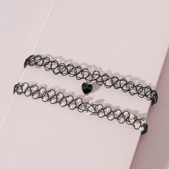 fashion summer heart-shaped pendant pearl short necklace choker