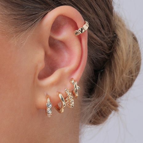 Modeaccessoires einseitige asymmetrische Stapelung weiblicher Ohrringe aus Legierung's discount tags