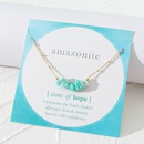 fashion multiple light green natural stone pendent alloy necklacespicture5