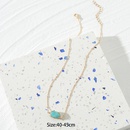 fashion alloy geometric inlaid natural stone pendent alloy necklacepicture7