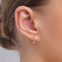 Fashion jewelry simple metal folds alloy earrings