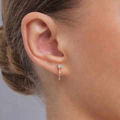 Fashion jewelry simple glass alloy earrings girls