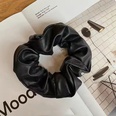 Fashion solid color hair ring milk tea color PU leather accessoriespicture11
