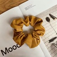 Fashion solid color hair ring milk tea color PU leather accessoriespicture15