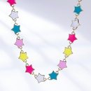 fashion simple oil drop enamel fivepointed star copper clavicle chain femalepicture6