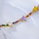 fashion color zircon dripping oil fivepointed star copper braceletpicture7