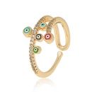 fashion hiphop lucky eye copper microencrusted zircon tail ring femalepicture11